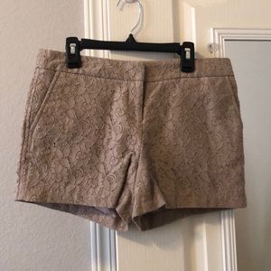 Cynthia Rowley Tan lace shorts